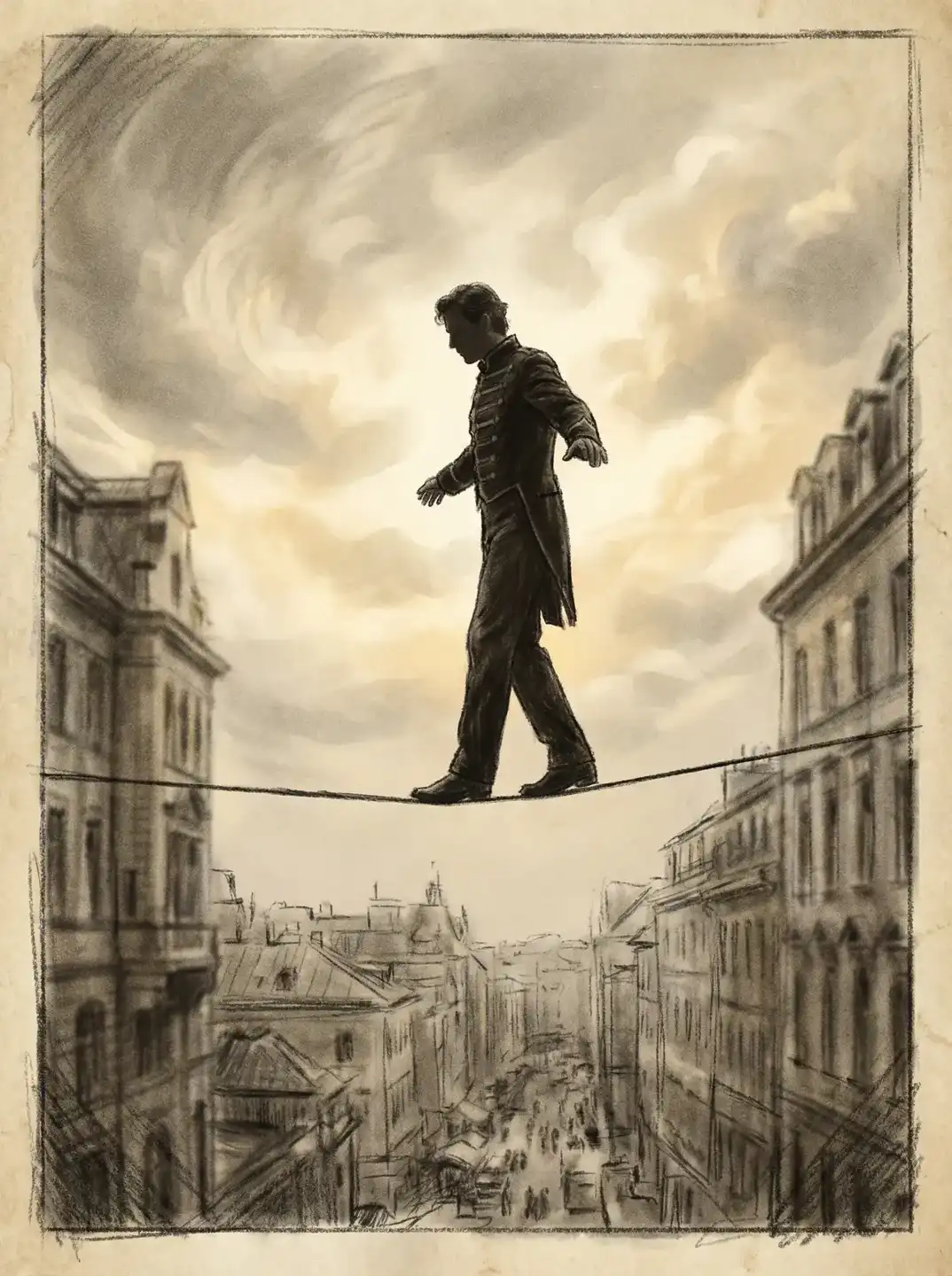 非凡娱乐 - 法国高空钢丝艺术家菲利普·珀蒂的艺术肖像画